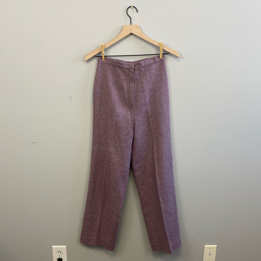 Vintage Wool blend High Waisted Tweed Trousers